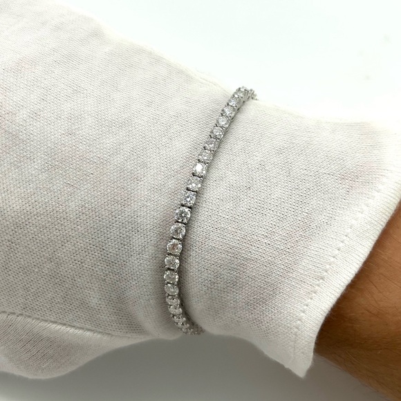 925 Silver 14.40CTW Moissanite Tennis Bracelet